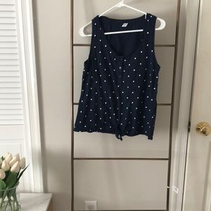 Polka dot tie tank